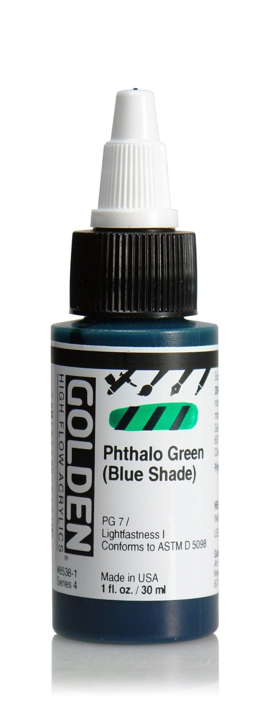 Golden Hi Flow Acrylic 30ml Phthalo Green Blue Shade - theartshop.com.au