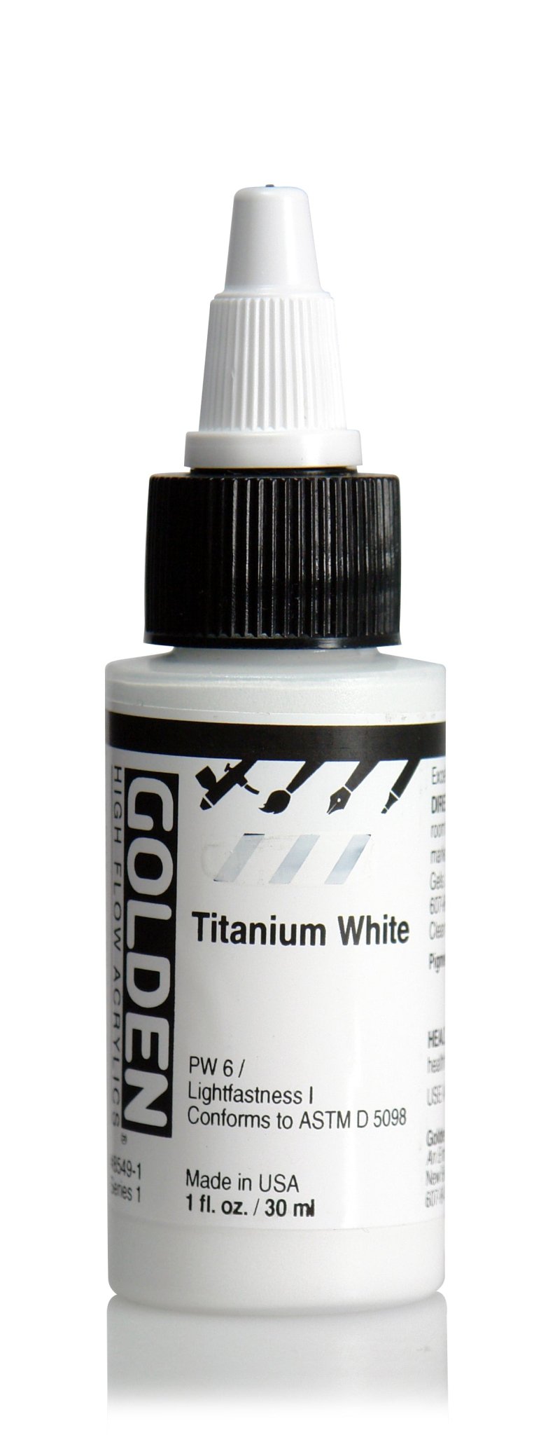 Golden Hi Flow Acrylic 30ml Titanium White - theartshop.com.au