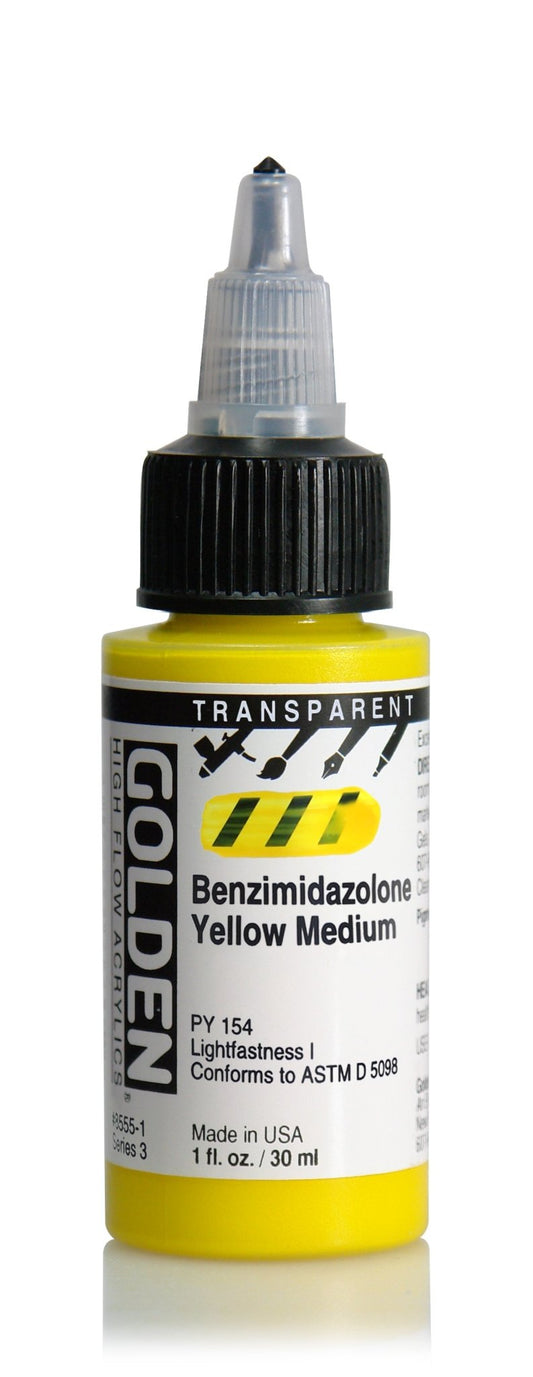 Golden Hi Flow Acrylic 30ml Transparent Benzimidazolone Medium - theartshop.com.au
