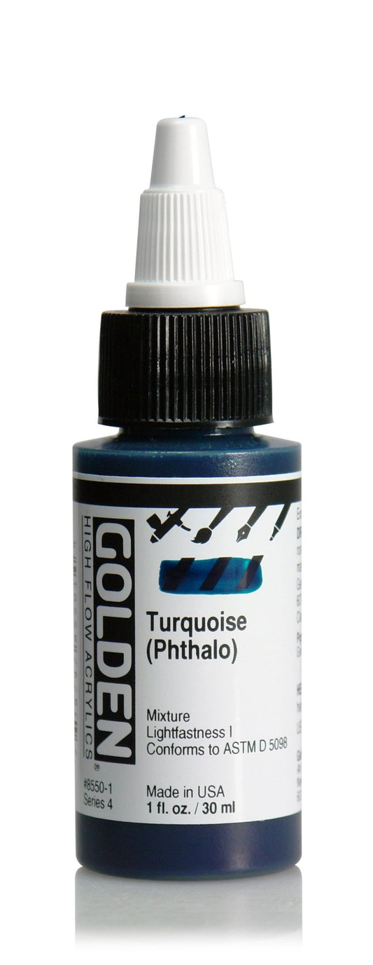 Golden Hi Flow Acrylic 30ml Turquoise (Phthalo) - theartshop.com.au