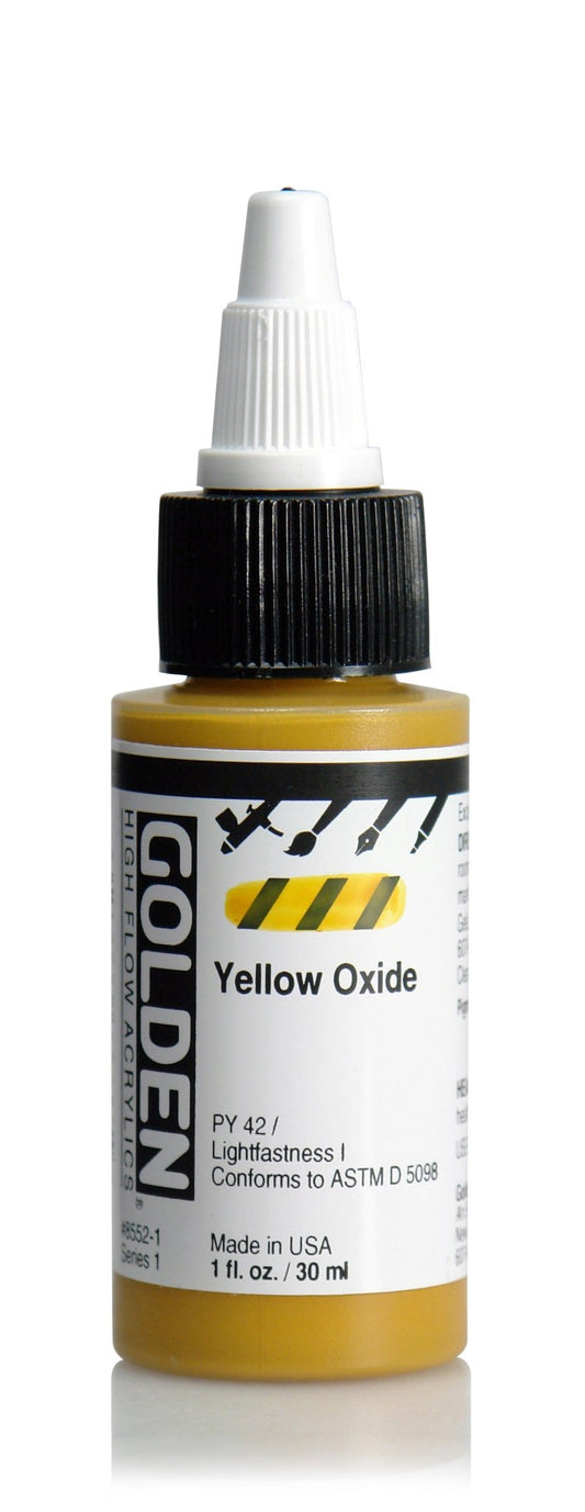 Golden Hi Flow Acrylic 30ml Yellow Oxide - theartshop.com.au