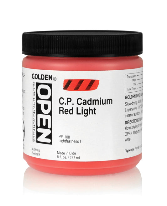 Golden Open Acrylics 237ml C.P. Cadmium Red Light - theartshop.com.au