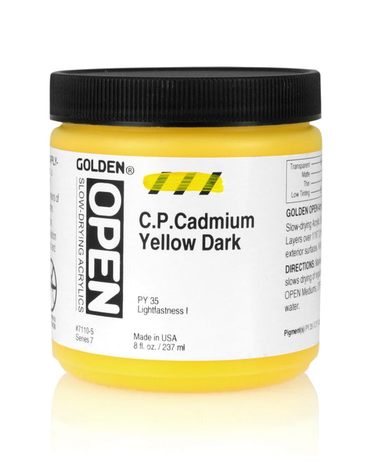 Golden Open Acrylics 237ml C.P. Cadmium Yellow Dark - theartshop.com.au