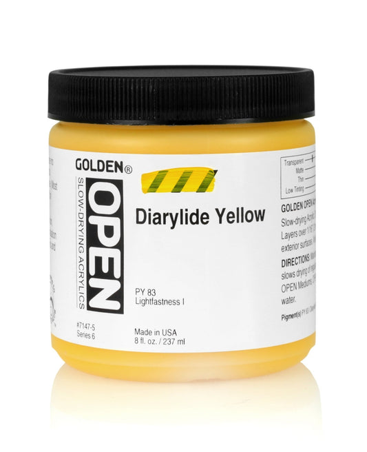 Golden Open Acrylics 237ml Diarylide Yellow - theartshop.com.au