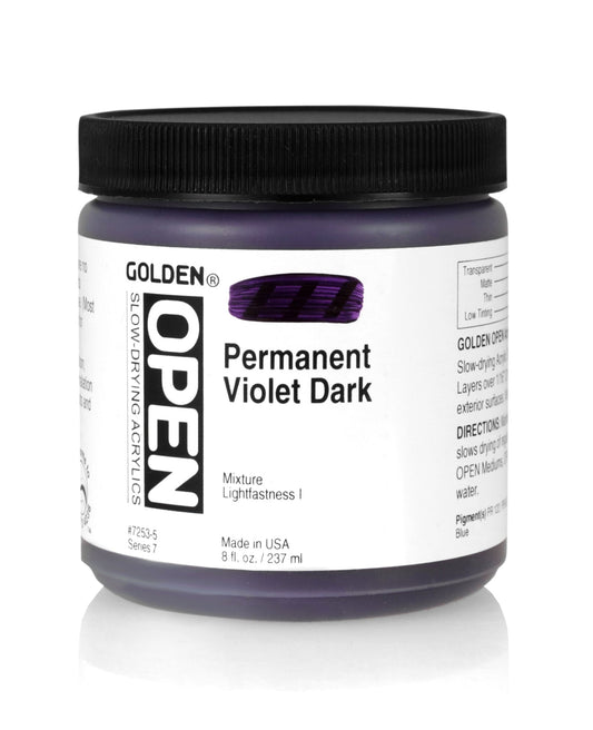 Golden Open Acrylics 237ml Permanent Violet Dark - theartshop.com.au