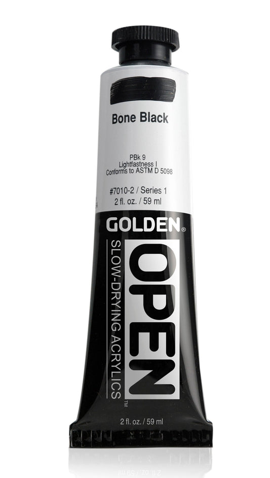 Golden Open Acrylics 59ml Bone Black - theartshop.com.au