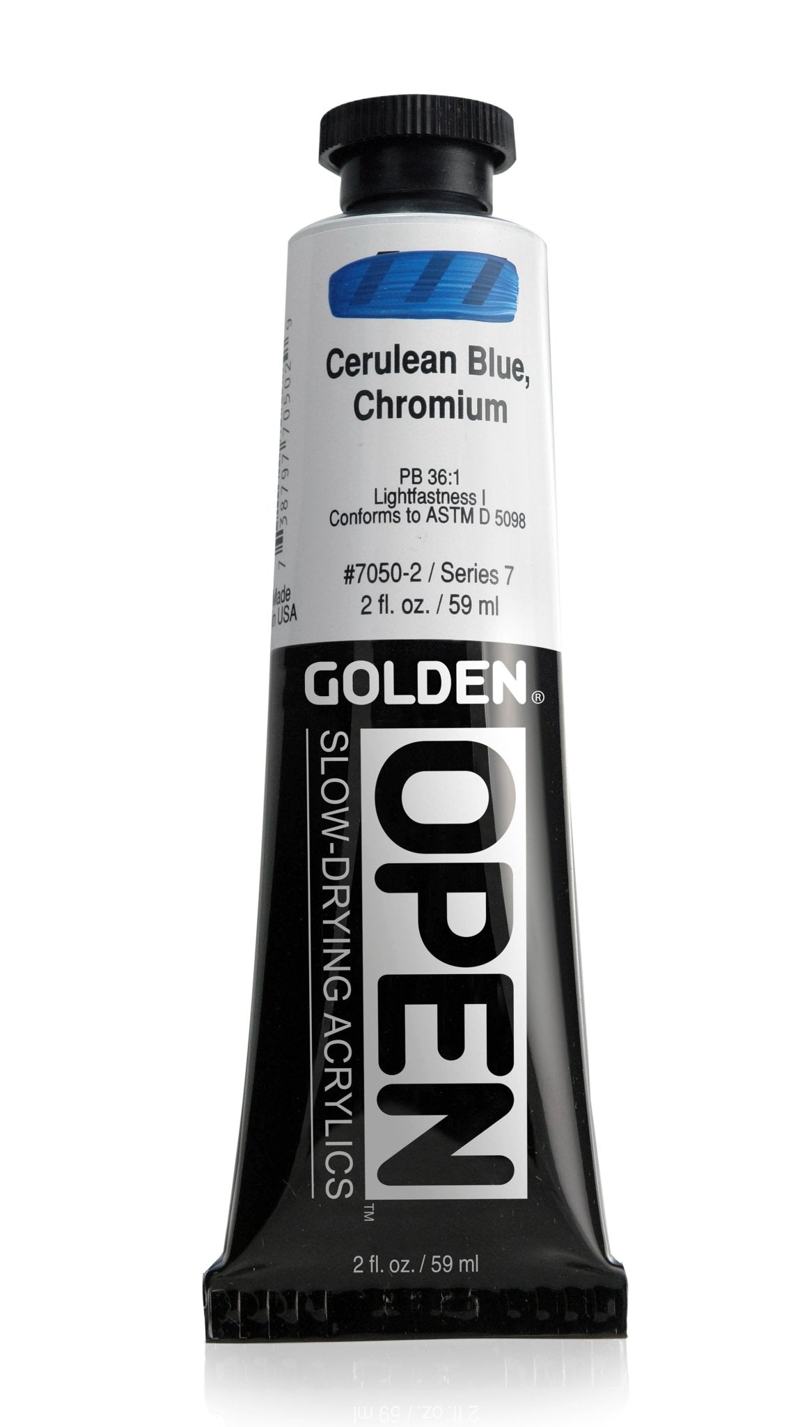 Golden Open Acrylics 59ml Cerulean Blue Chromium - theartshop.com.au