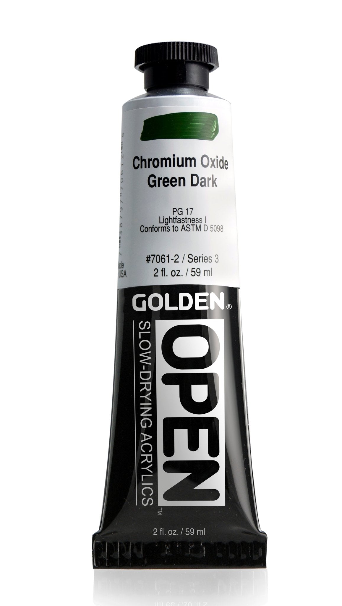 Golden Open Acrylics 59ml Chromium Oxide Green Dark - theartshop.com.au