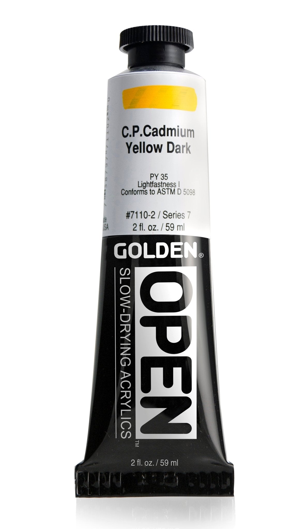 Golden Open Acrylics 59ml C.P. Cadmium Yellow Dark - theartshop.com.au