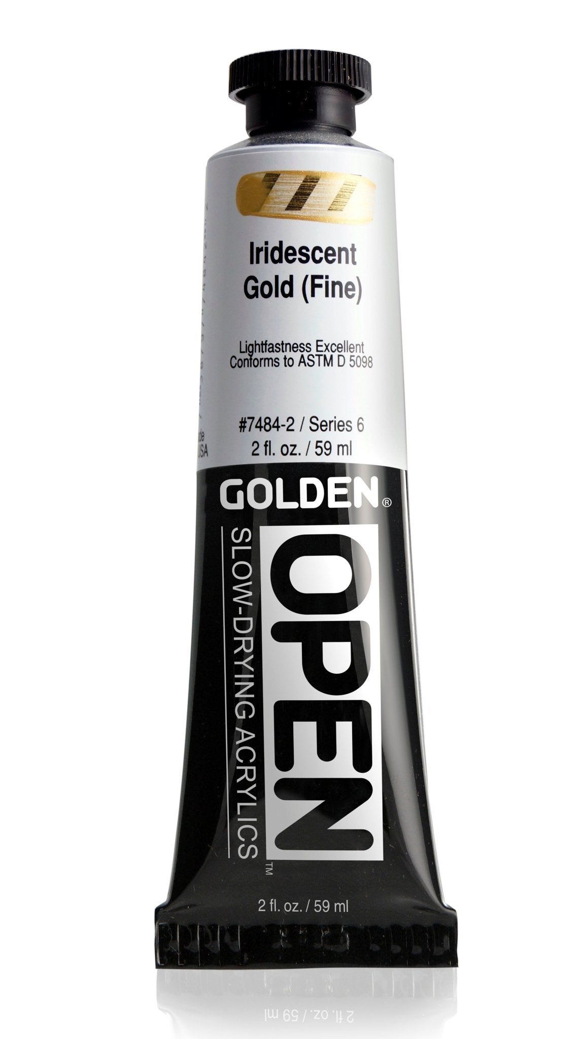 Golden Open Acrylics 59ml Iridescent Gold (Fine) - theartshop.com.au