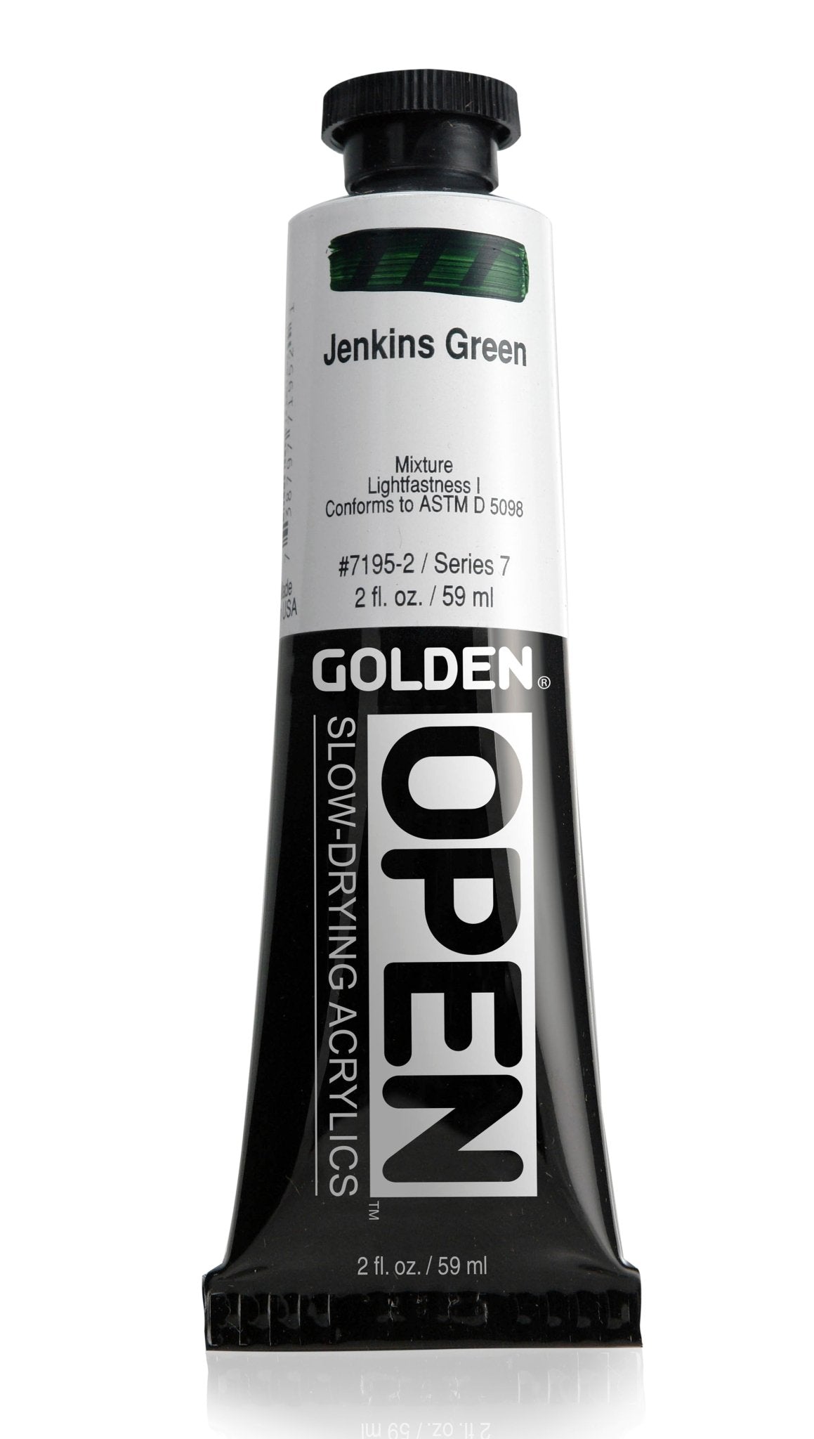 Golden Open Acrylics 59ml Jenkins Green - theartshop.com.au