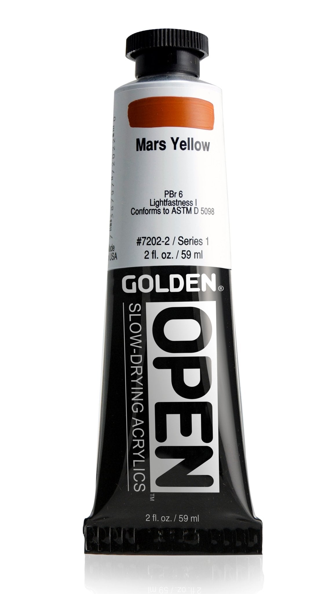 Golden Open Acrylics 59ml Mars Yellow - theartshop.com.au