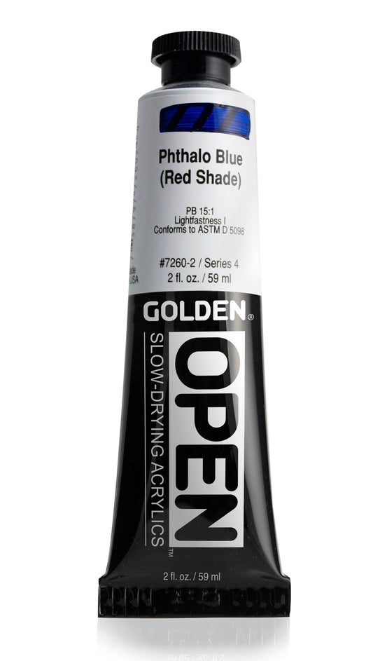 Golden Open Acrylics 59ml Phthalo Blue Red Shade - theartshop.com.au