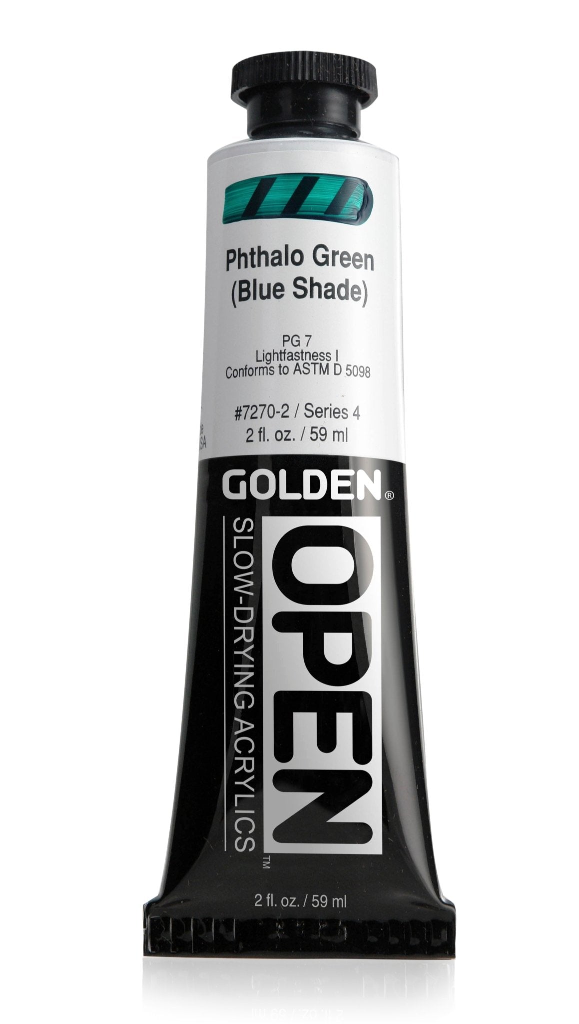 Golden Open Acrylics 59ml Phthalo Green Blue Shade - theartshop.com.au