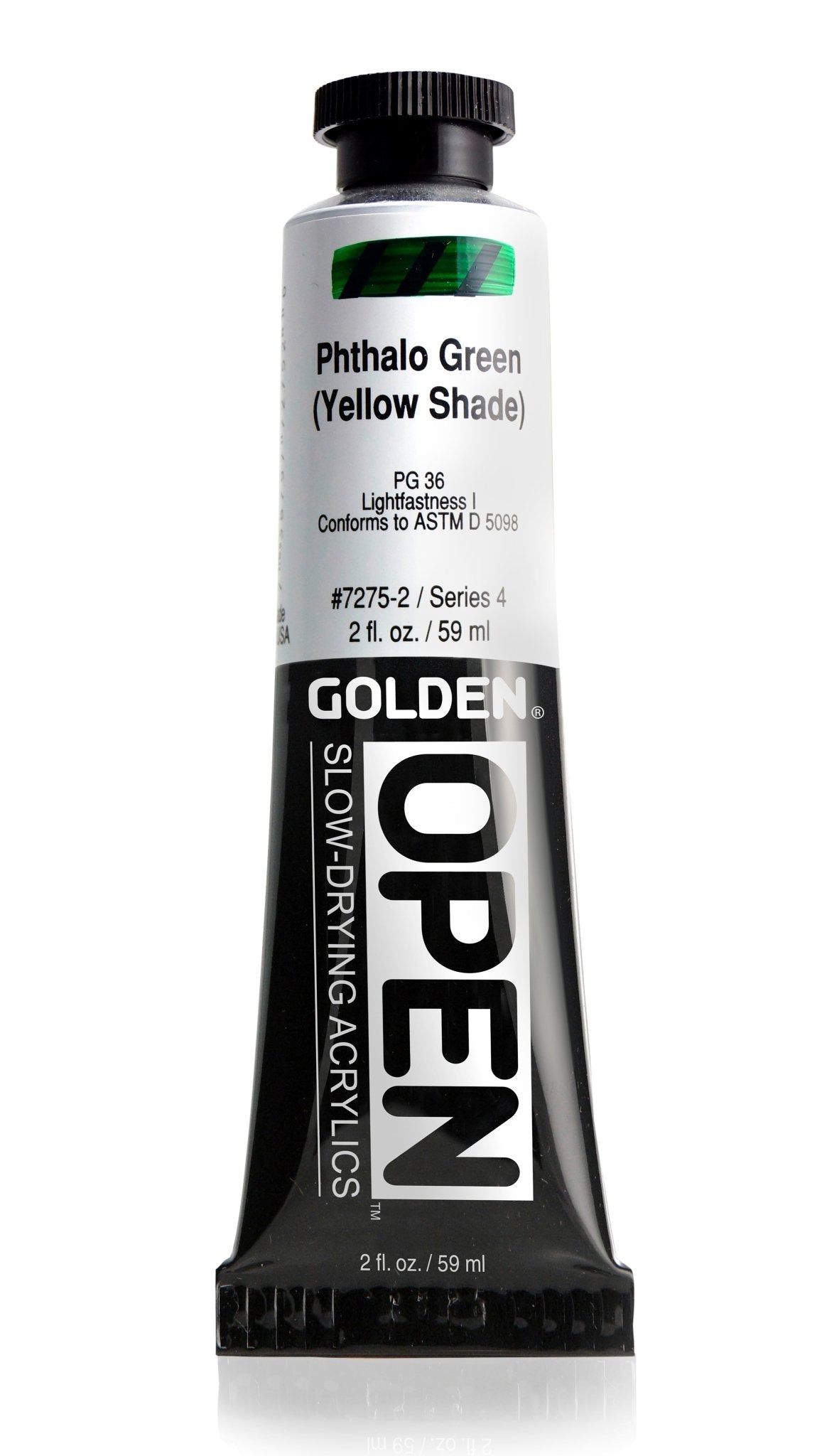 Golden Open Acrylics 59ml Phthalo Green Yellow Shade - theartshop.com.au