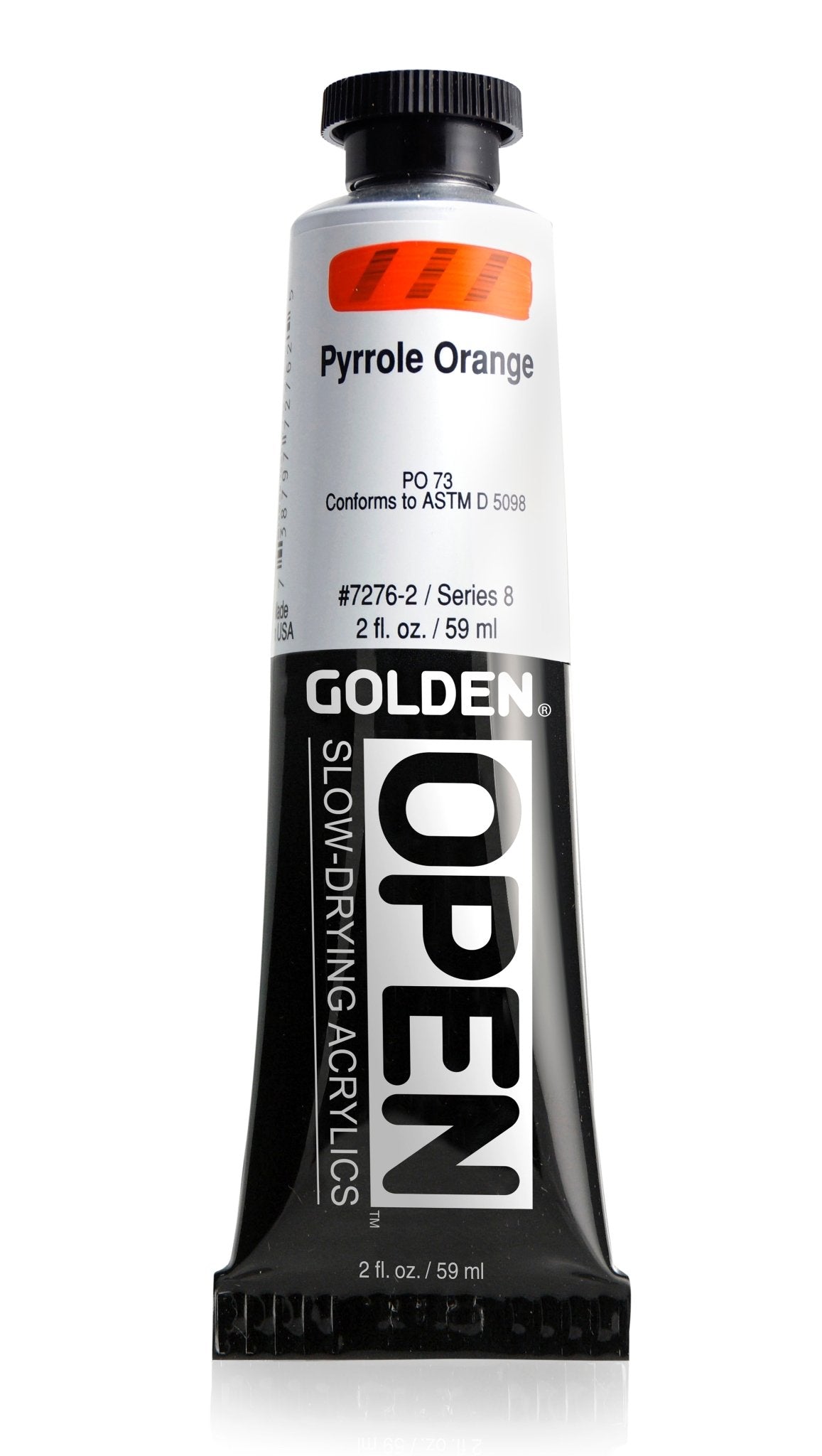 Golden Open Acrylics 59ml Pyrrole Orange - theartshop.com.au