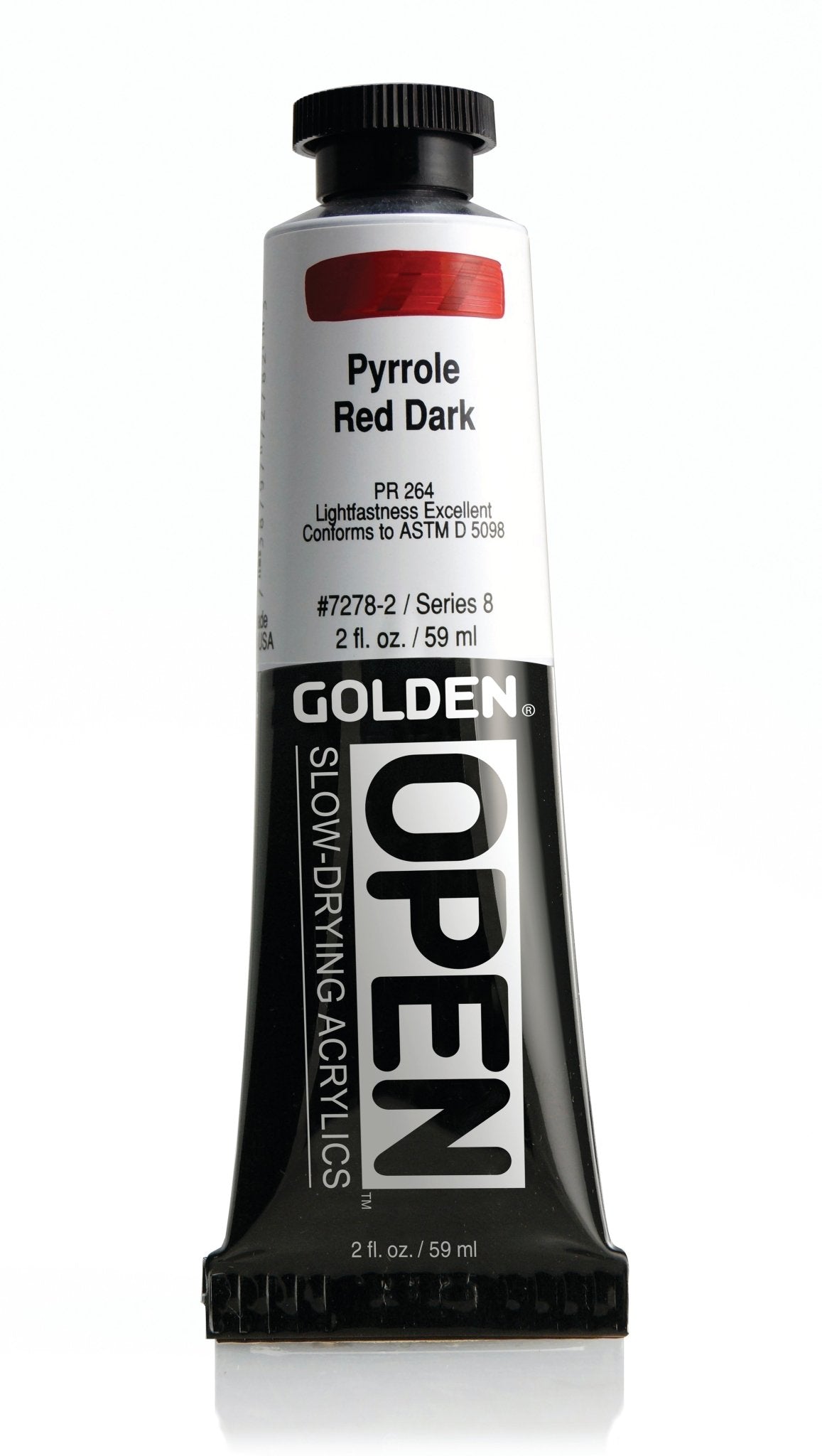 Golden Open Acrylics 59ml Pyrrole Red Dark - theartshop.com.au