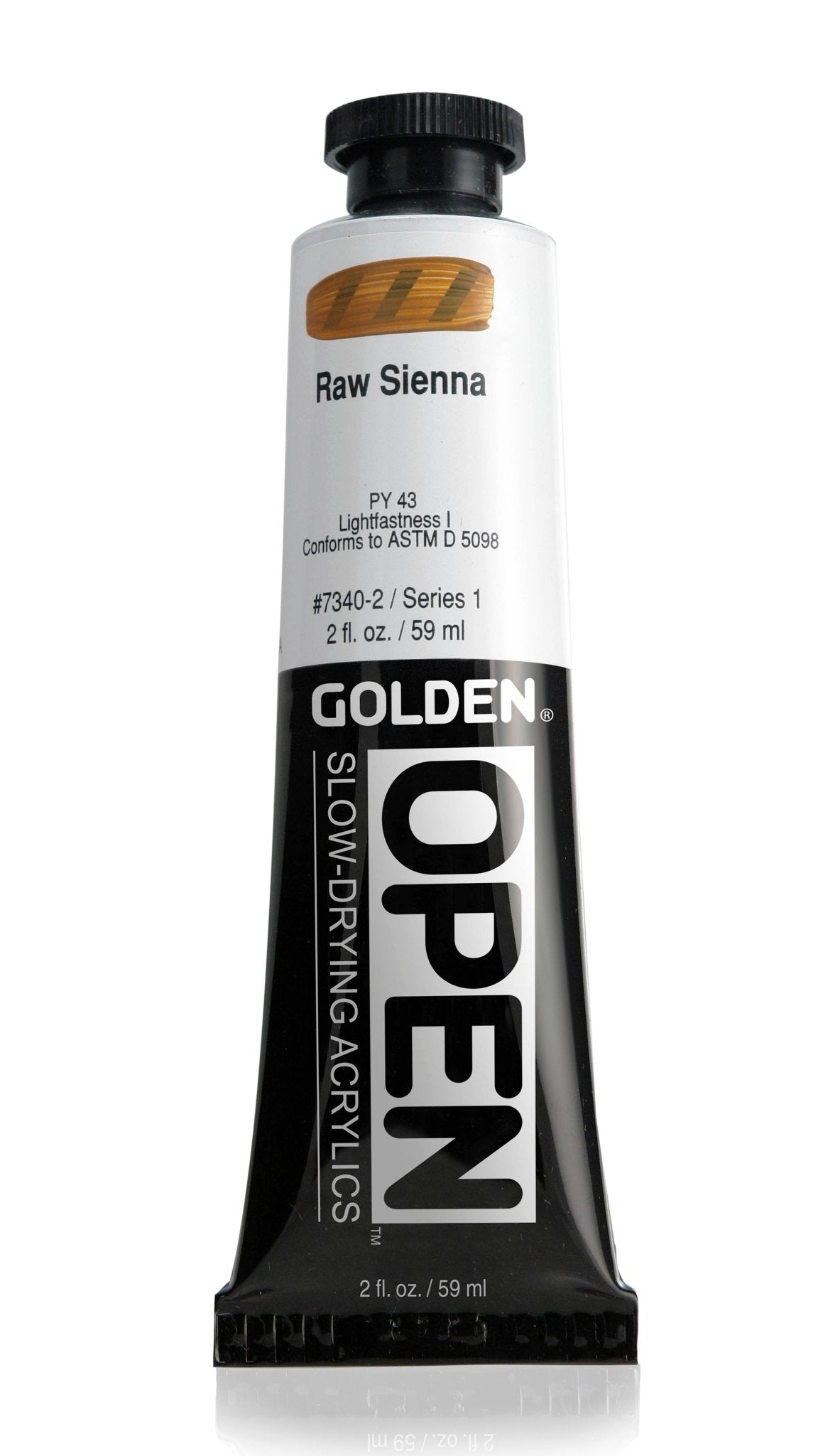 Golden Open Acrylics 59ml Raw Sienna - theartshop.com.au