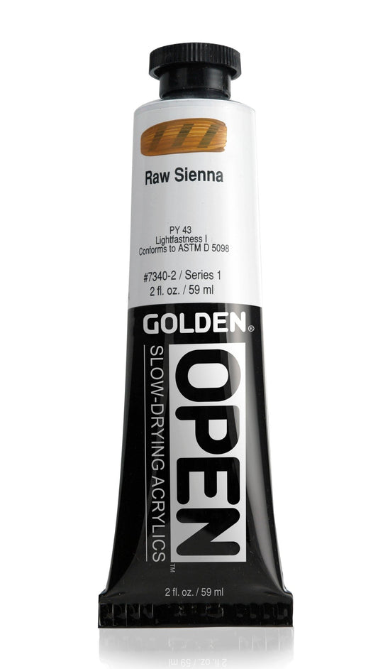 Golden Open Acrylics 59ml Raw Sienna - theartshop.com.au