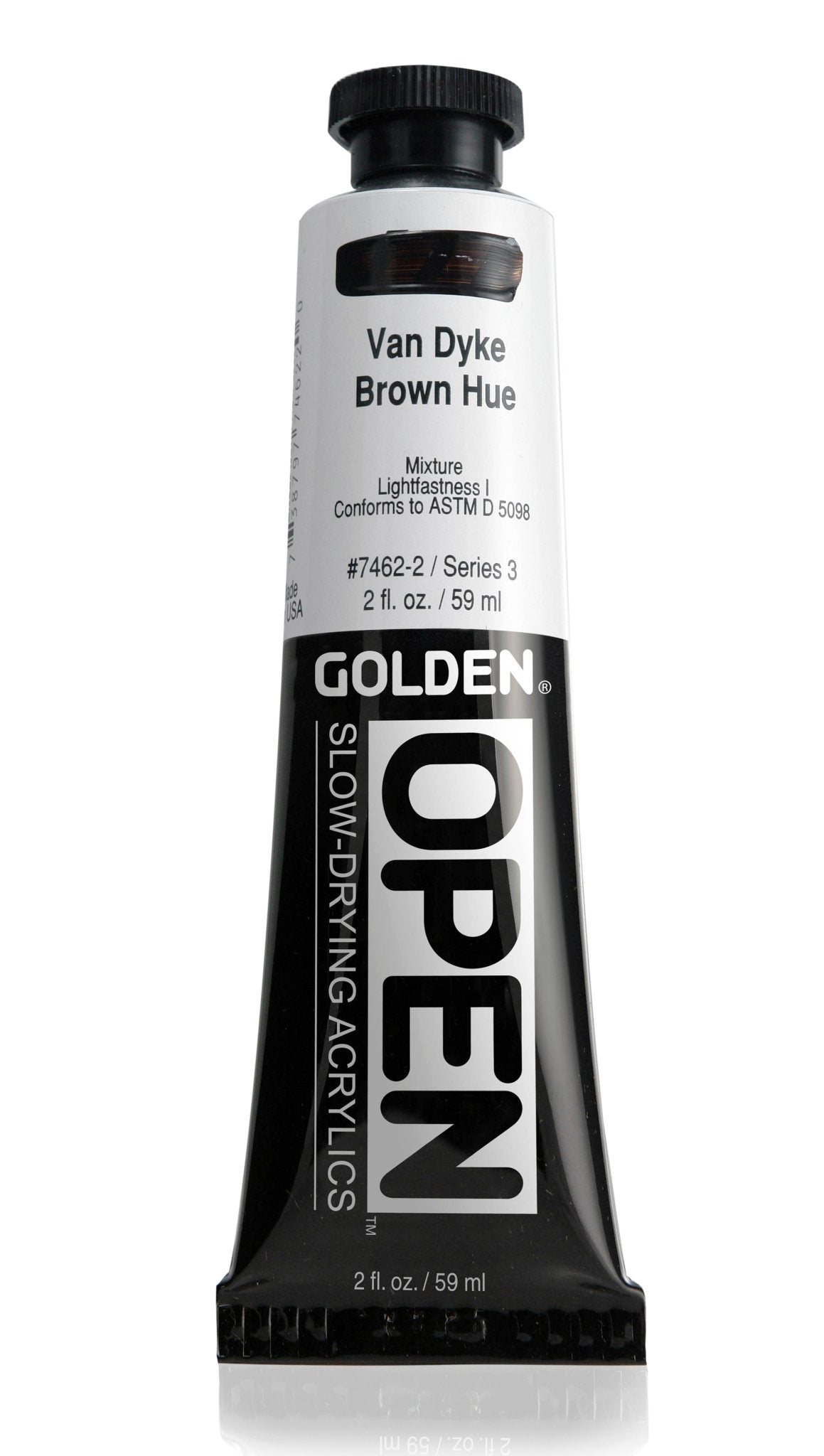 Golden Open Acrylics 59ml Van Dyke Brown Hue - theartshop.com.au