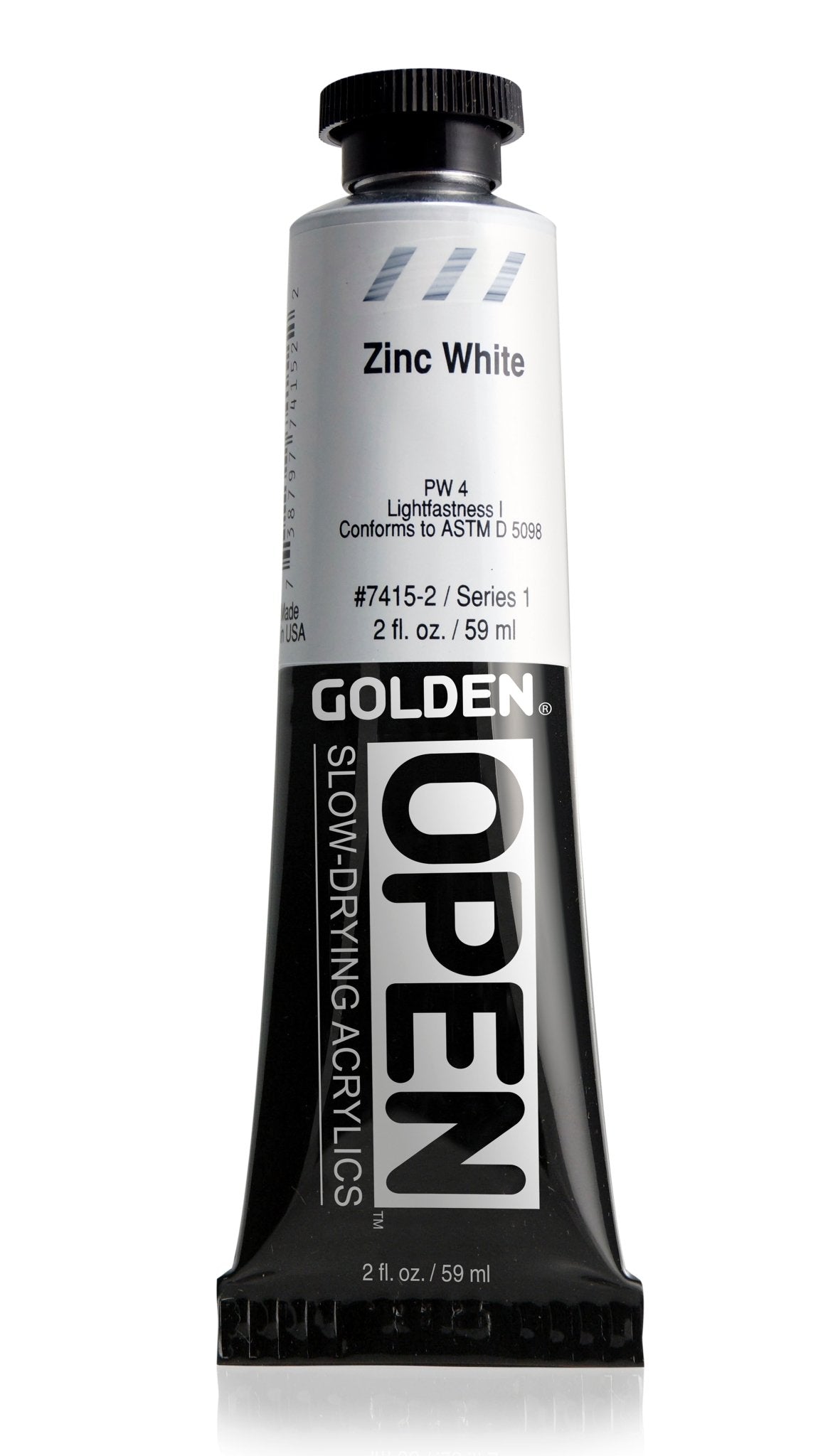 Golden Open Acrylics 59ml Zinc White - theartshop.com.au