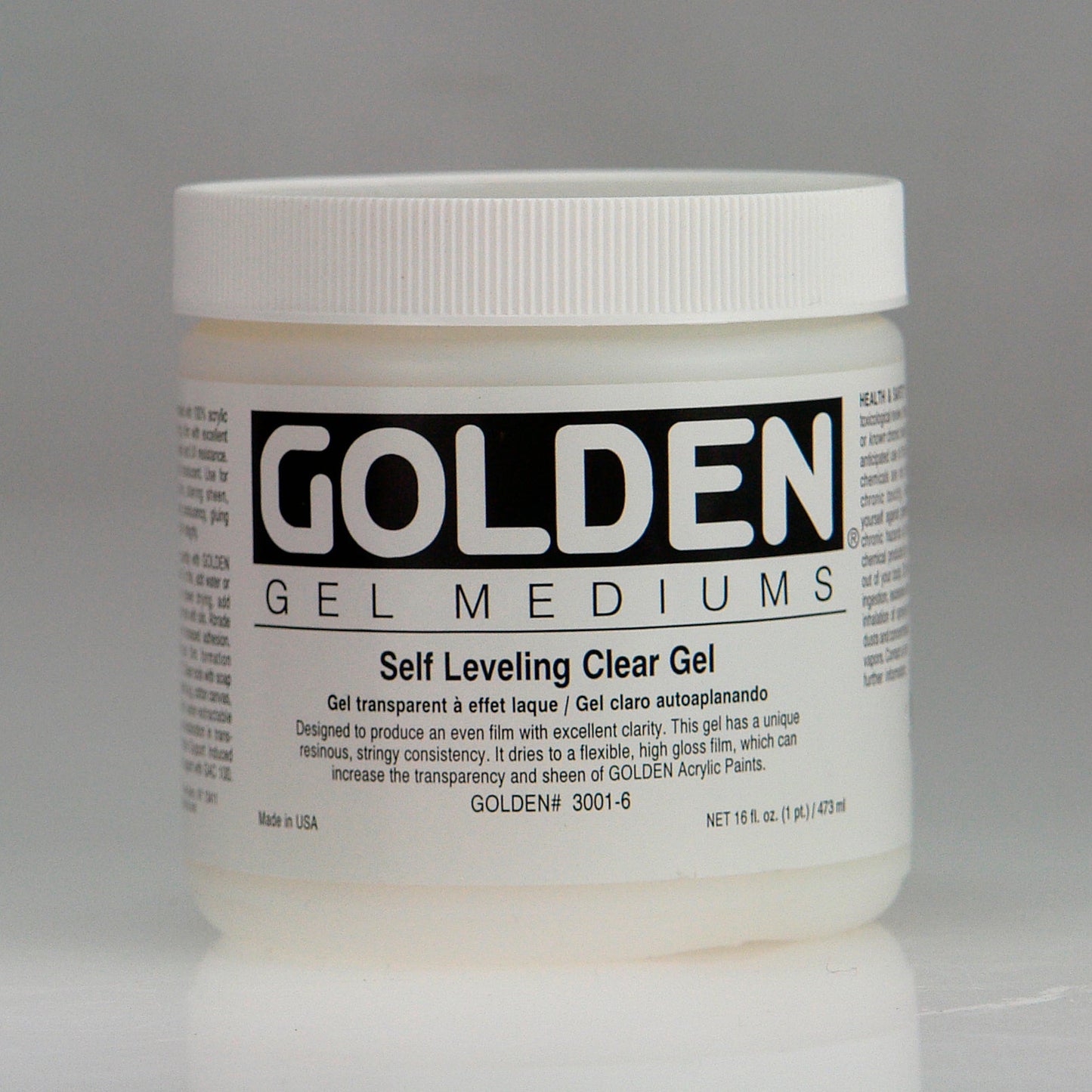 Golden Self Leveling Clear Gel 473ml Tub - theartshop.com.au