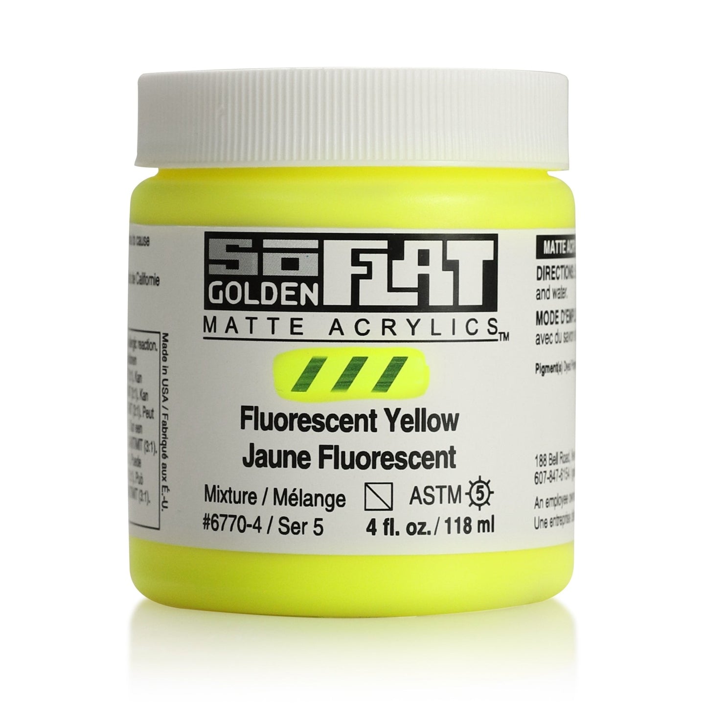 Golden SoFlat 118ml Fluoro Yellow - theartshop.com.au