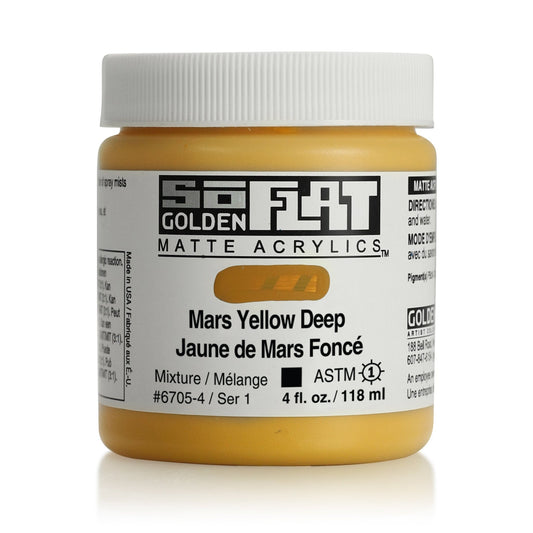 Golden SoFlat 118ml Mars Yellow Deep - theartshop.com.au