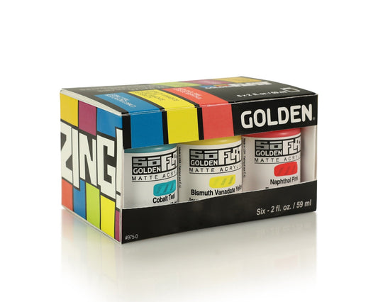 Golden SoFlat 59ml 6 Piece Zing Set - theartshop.com.au