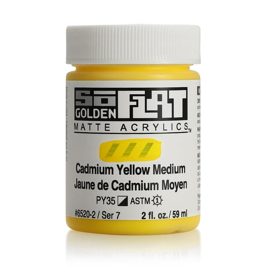 Golden SoFlat 59ml Cadmium Yellow Medium - theartshop.com.au