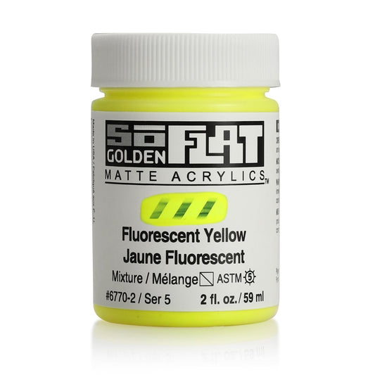 Golden SoFlat 59ml Fluorescent Yellow - theartshop.com.au
