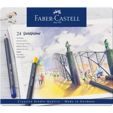 Goldfaber Colour Pencil Tin 24 - theartshop.com.au