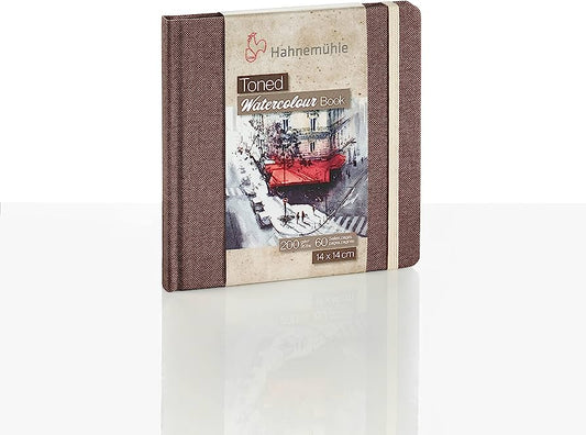 Hahnemuhle Toned Watercolour Book 200gsm Beige 5.5 x 5.5 inch - theartshop.com.au