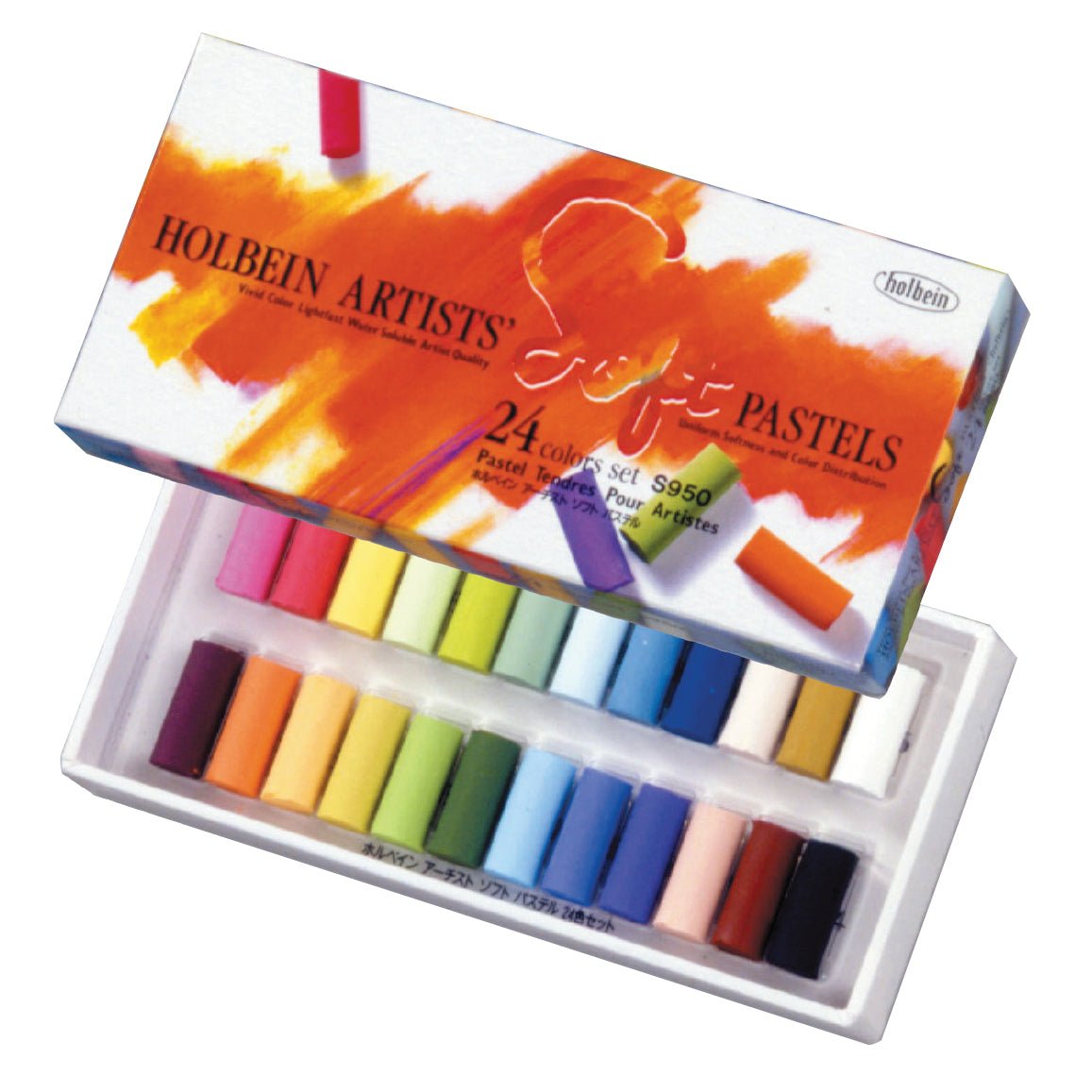 Holbein Artists’ Round Soft Pastels - Set of 24 - theartshop.com.au