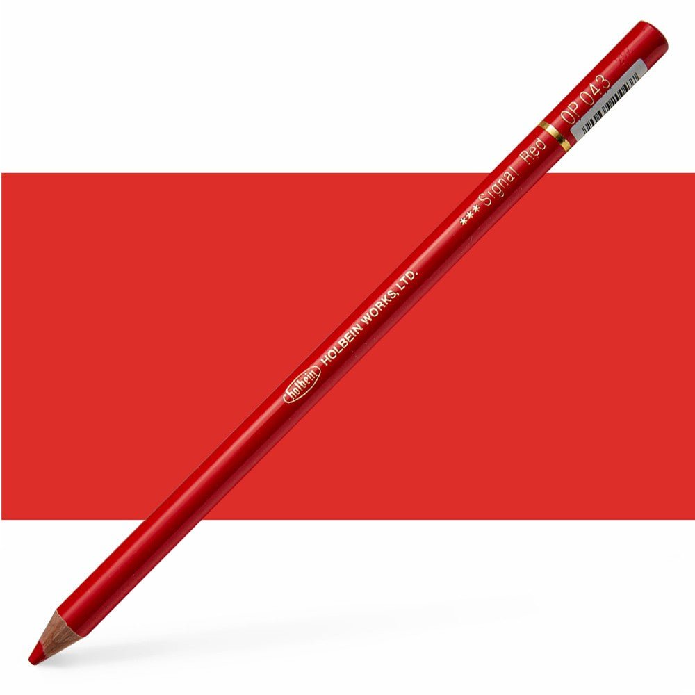 Holbein Colored Pencil OP043 Signal Red - theartshop.com.au