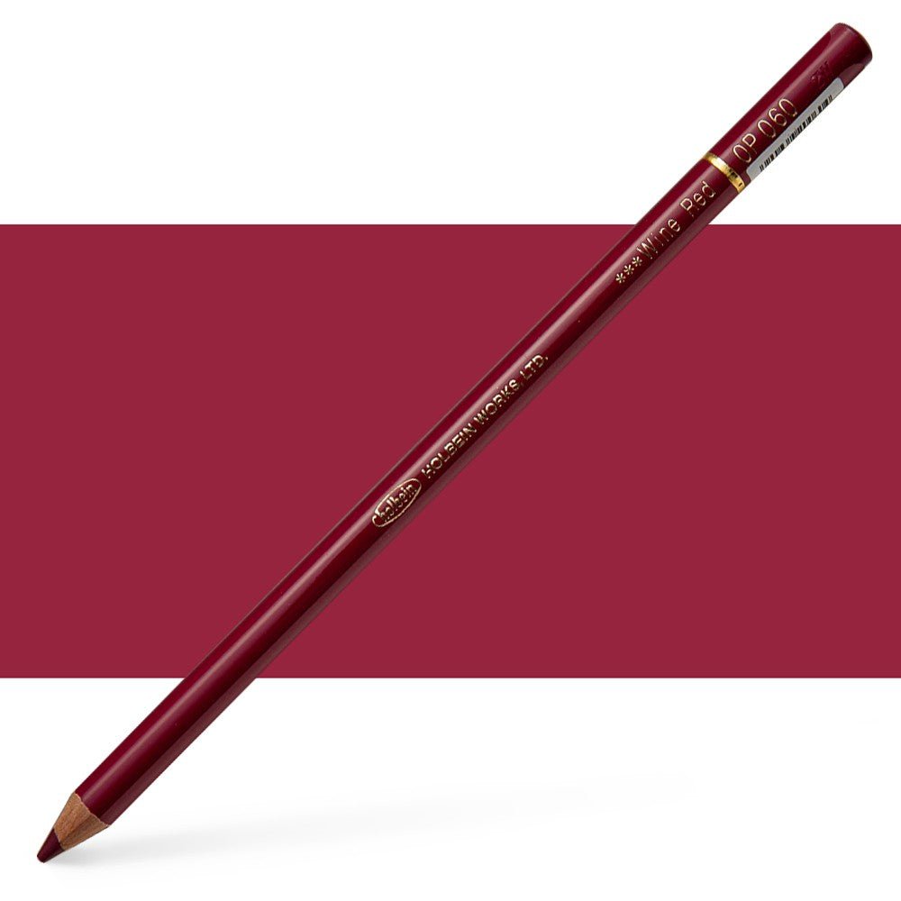 Holbein Colored Pencil OP060 Wine Red - theartshop.com.au