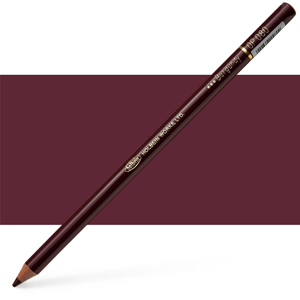 Holbein Colored Pencil OP080 Burgundy - theartshop.com.au