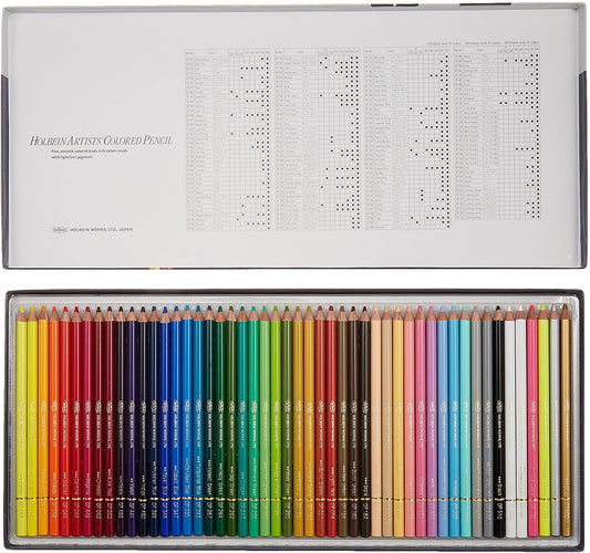 Holbein Colored Pencil Set 50 - theartshop.com.au