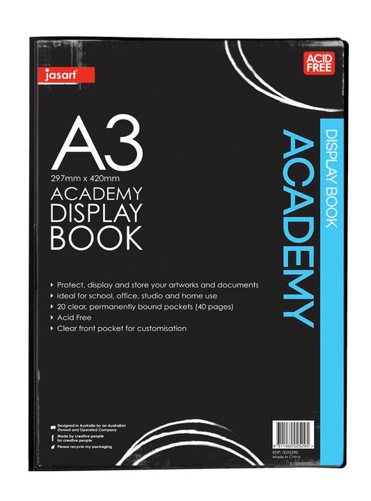 Jasart Academy Display Book A3 20 Pockets - theartshop.com.au