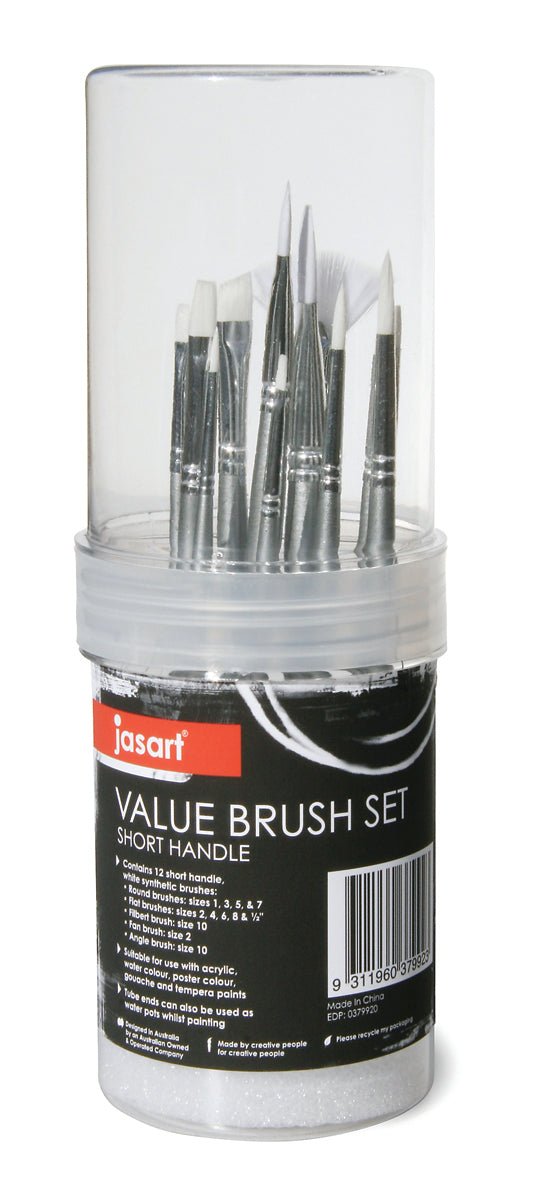 Jasart Brush Set (Short Handle) - theartshop.com.au