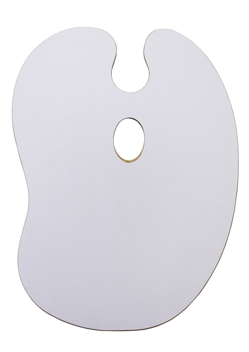Jasart Kidney Palette White Medium 30 x 40cm - theartshop.com.au