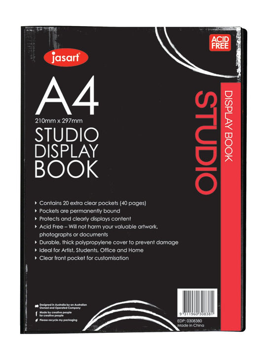 Jasart Studio Display Book A4 - theartshop.com.au