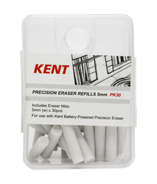 Kent Battery Eraser Refill 5mm Pkt 30 - theartshop.com.au