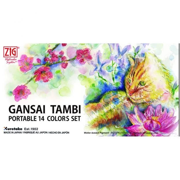 Kuretake Gansai Tambai Portrable Colors Set 14 - theartshop.com.au