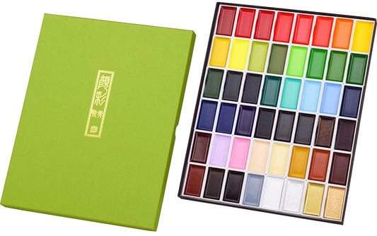 Kuretake Gansai Tambi - 48 pan water-based pigment paint set - theartshop.com.au