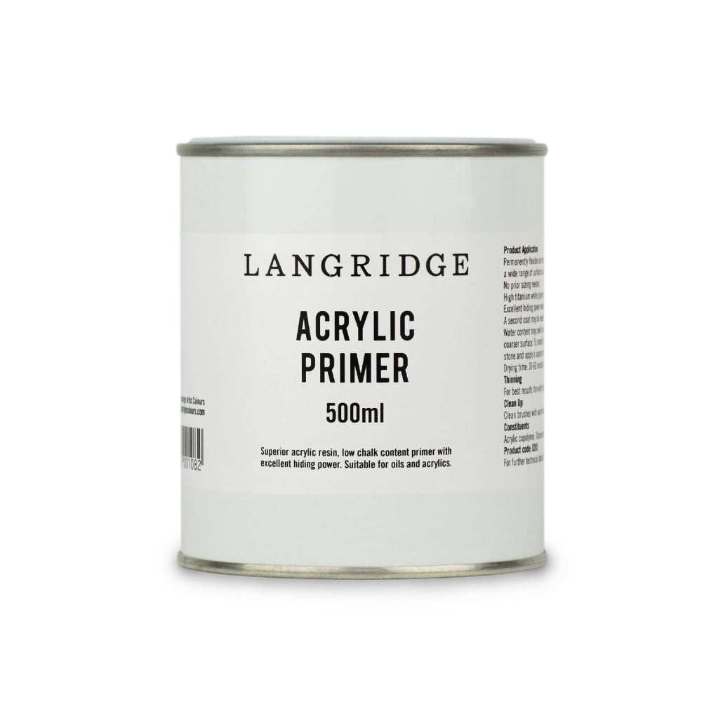 Langridge Acrylic Primer 500ml - theartshop.com.au