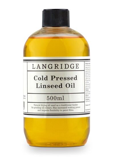 Langridge Cold Pressed Linseed Oil 500ml - theartshop.com.au
