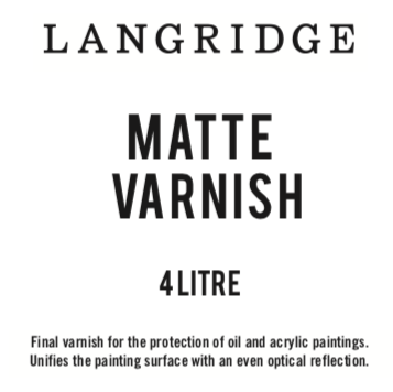 Langridge Matte Varnish 4 Litre - theartshop.com.au