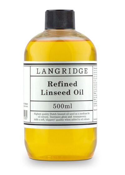 Langridge Refined Linseed Oil 500ml - theartshop.com.au