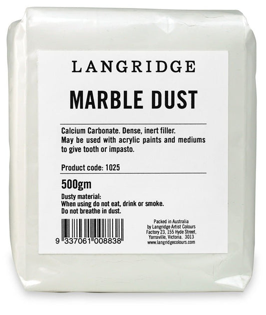 Langridge White Marble Dust Fine 500gm - theartshop.com.au